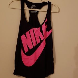 Nike loose-fit tank. Black and hot pink. Sz M